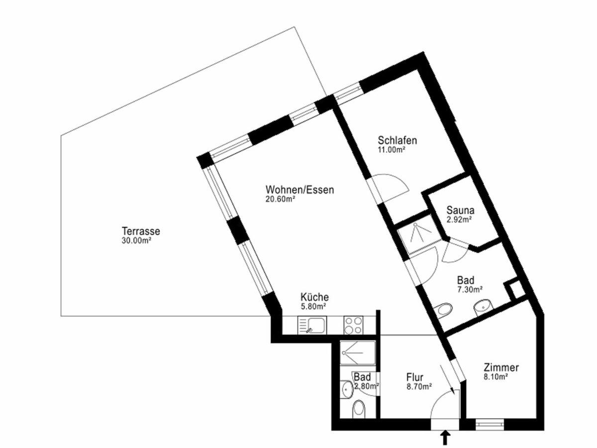 Strandvilla Baabe - Ferienwohnung 16 Mit Sauna Exterior foto